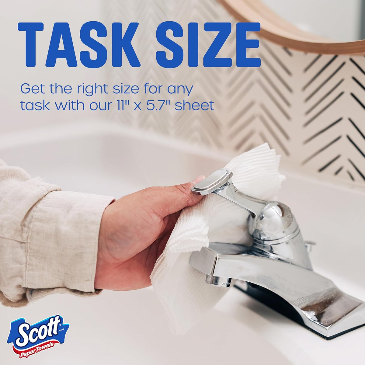 Paper Towels, Task Size, 30 Family Double Rolls, 119 Sheets Per Roll – alternate view