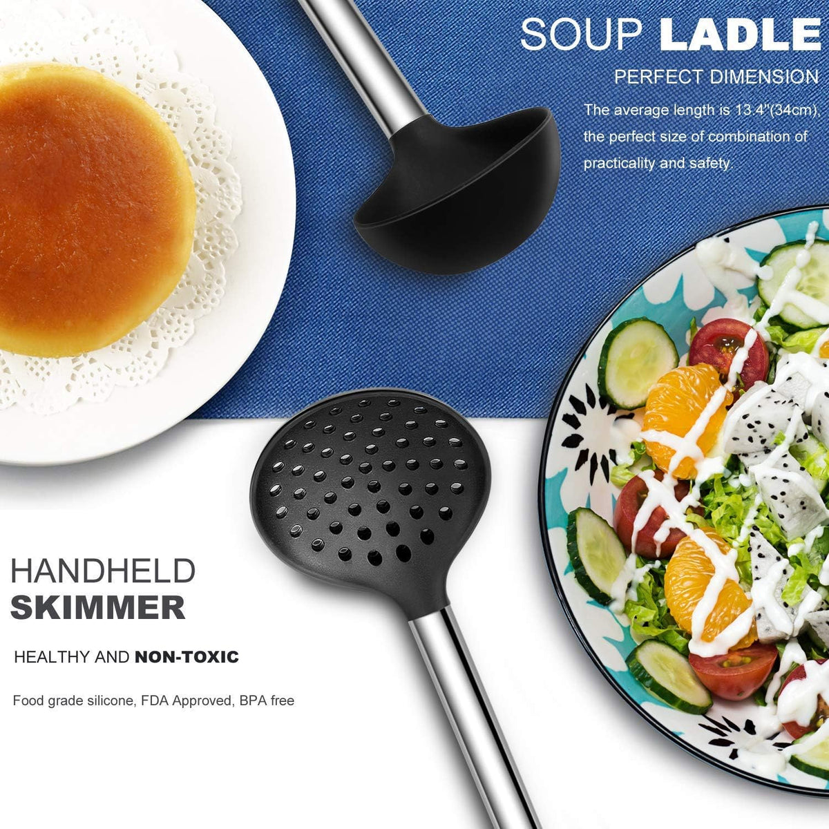 Kitchen Utensil Set-Silicone Cooking Utensils-33 Kitchen Gadgets & Spoons – close-up