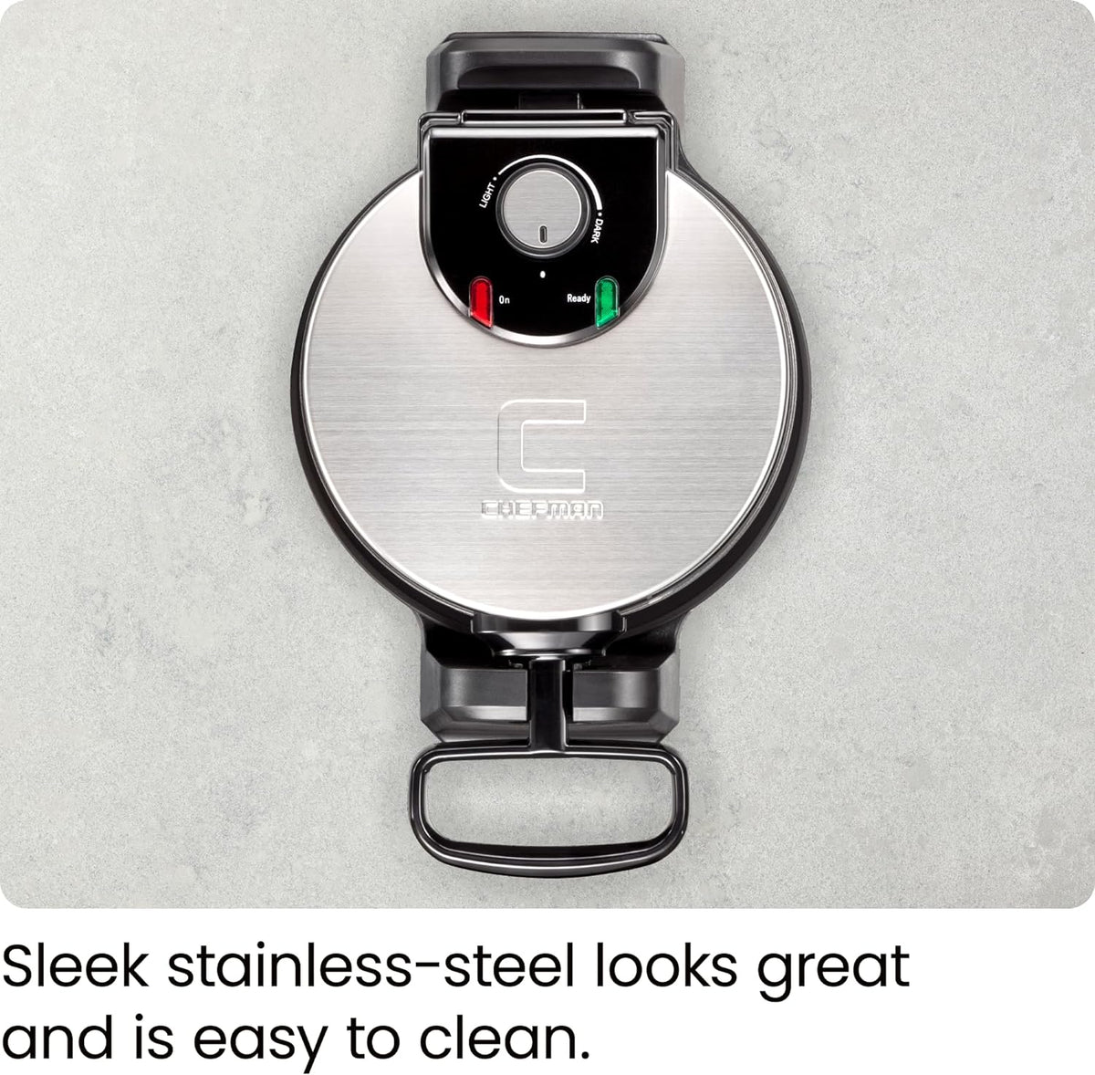 Rotating Belgian Waffle Maker, 180° Flip Iron w/ Non-Stick Plates, Adjustable – set view
