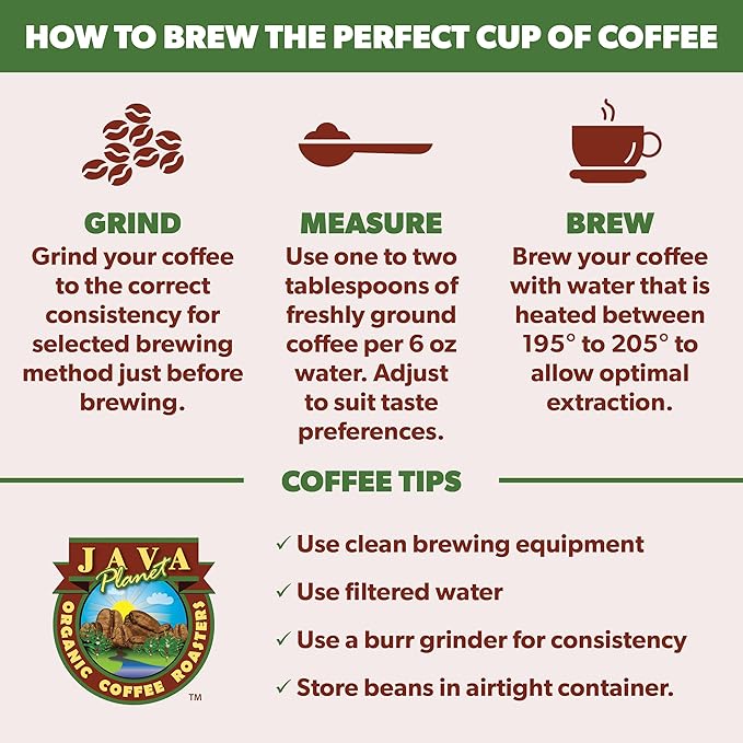 Low Acid Organic Coffee – Whole Bean, Mold-Free & Stomach Friendly by Java Planet, Colombian Single Origin Coffee, Medium Dark Roast, Smooth Full Flavored, 1LB Bag