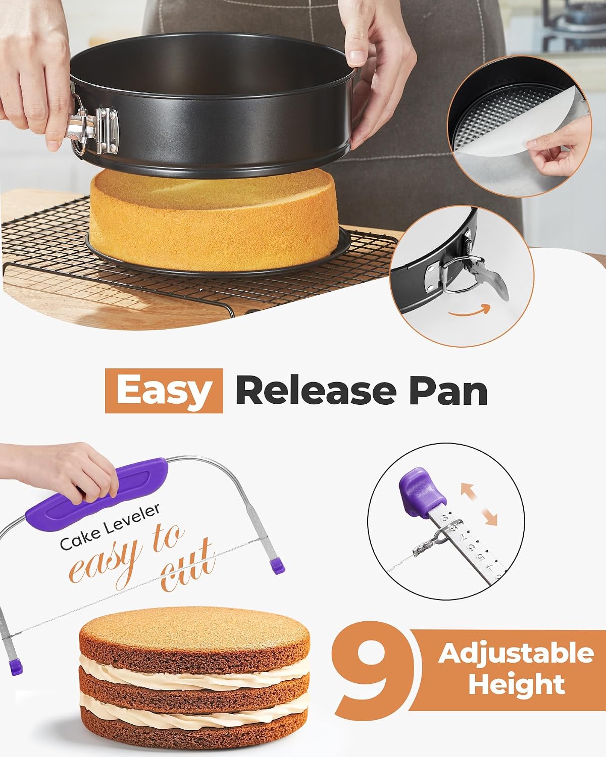 700 Cake Decorating Kit Baking Supplies Tools for Beginners & Pros – close-up