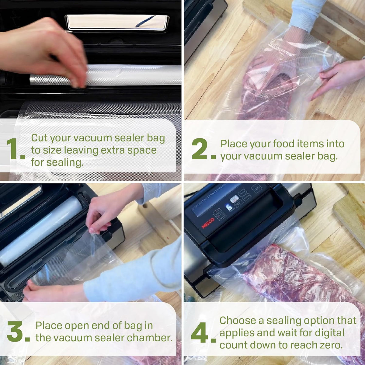 Deluxe Food VS-12 Vacuum Sealer, 130 Watts, Kit Bags & Viewing Lid, Compact – another angle