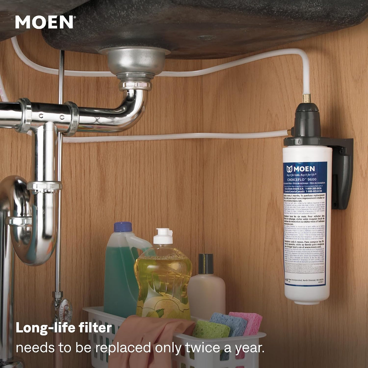 Moen 9601 ChoiceFlo Replacement Water Filter Compatible with Moen Sip Filtered – detail