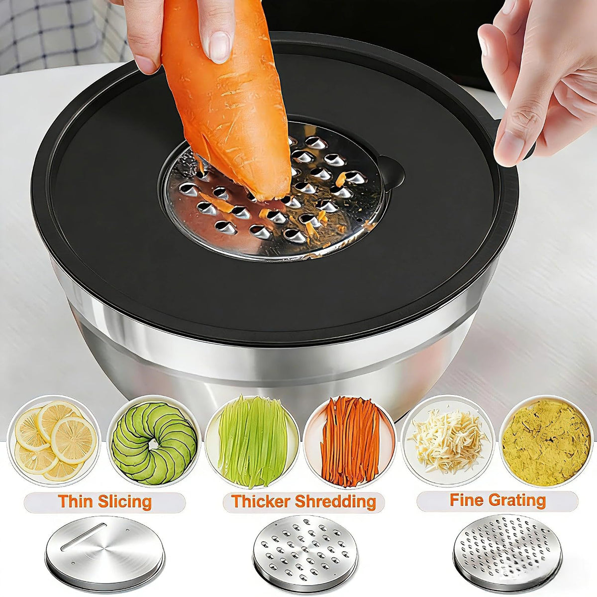 Thickened Heavy-Duty 26pcs Stainless Steel Bowl, Mixing Bowl Set with Lid – detail