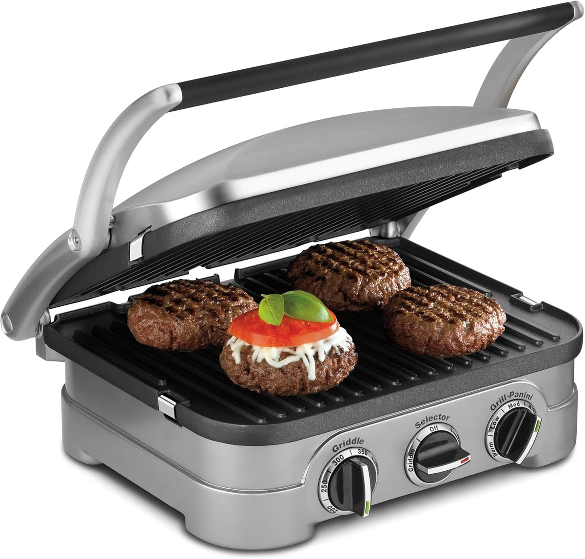 Panini Press and Grill, 1500W 5-in-1 Griddler, Dishwasher-Safe