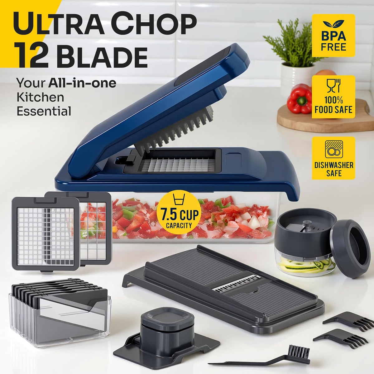 UltraChop All-In-1 Vegetable Chopper, Blue – detail