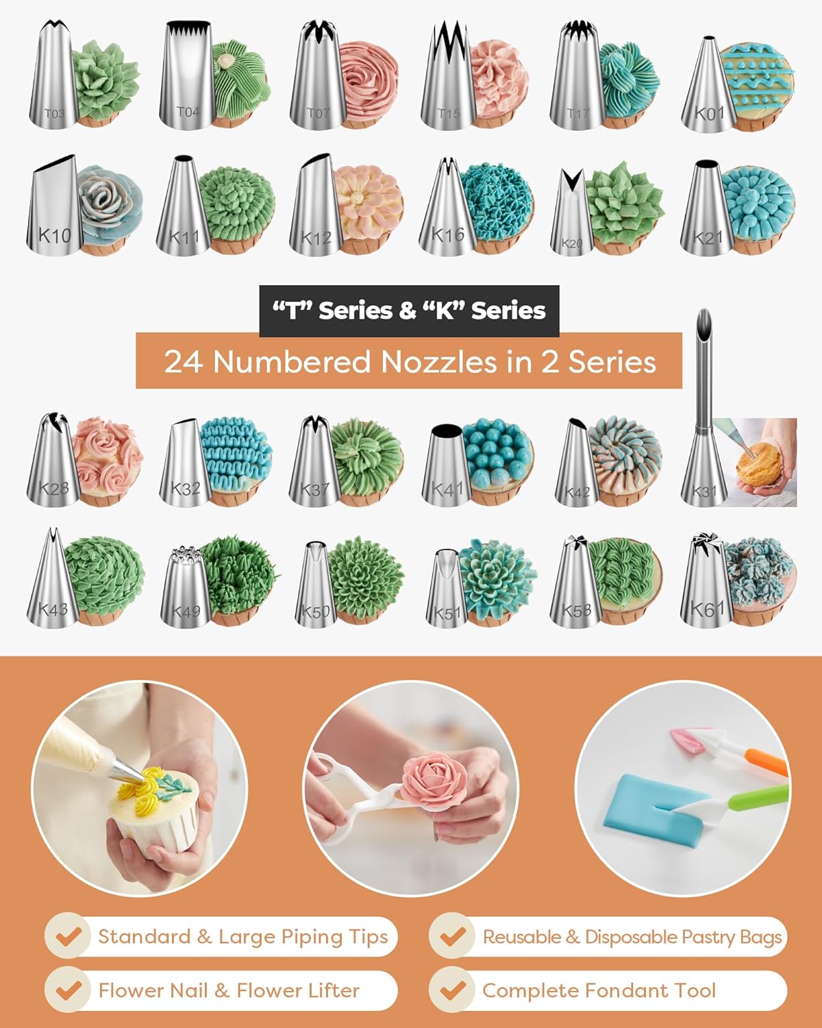 700 Cake Decorating Kit Baking Supplies Tools for Beginners & Pros – features