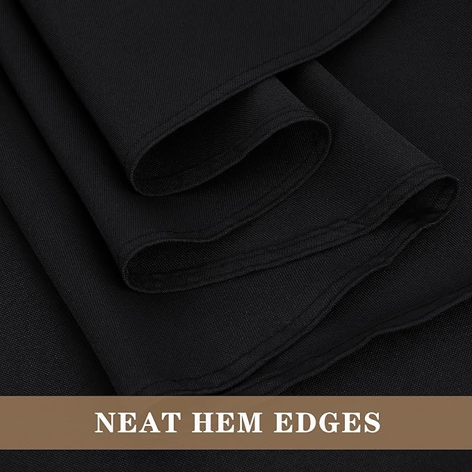 Tablecloths: Square Black Polyester, 70 x 70 Inch, 6-Pack