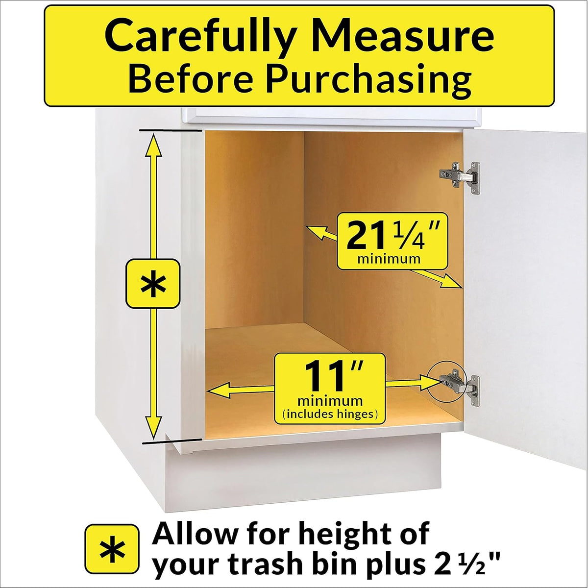 Pull-Out Trash Can Drawer – Sliding Organizer for Kitchen Cabinet or Under-Sink – alternate view