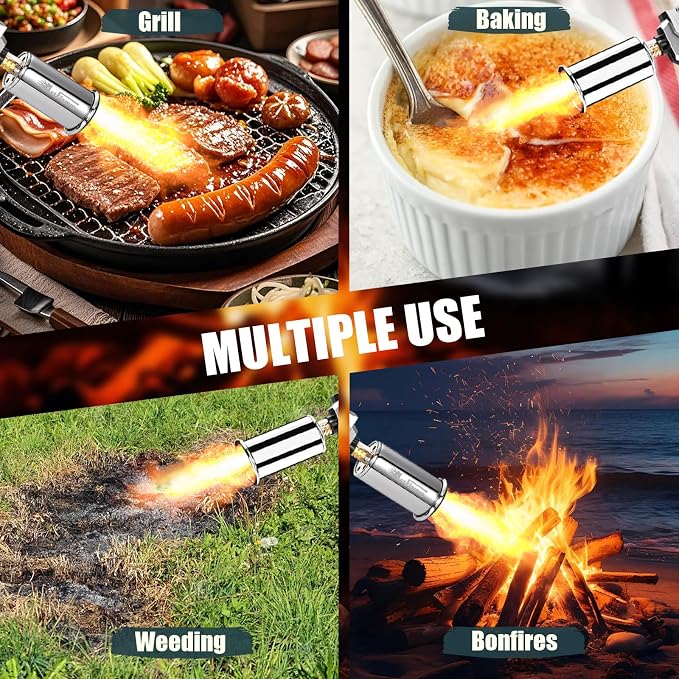 Propane Torch Gun, Powerful Cooking Grill Torch Gun, Adjustable Flamethrower - Image 6