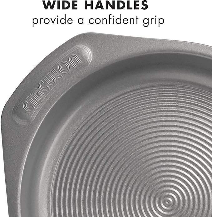 Circulon Nonstick Bakeware, Nonstick Cookie Sheet/Baking Sheet - 11 Inch x 17 Inch, Dark Gray (Pack of 2)