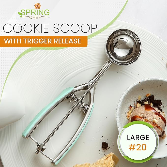 Ice Cream Scoops, #20 Stainless Steel Cookie Scoop in Mint