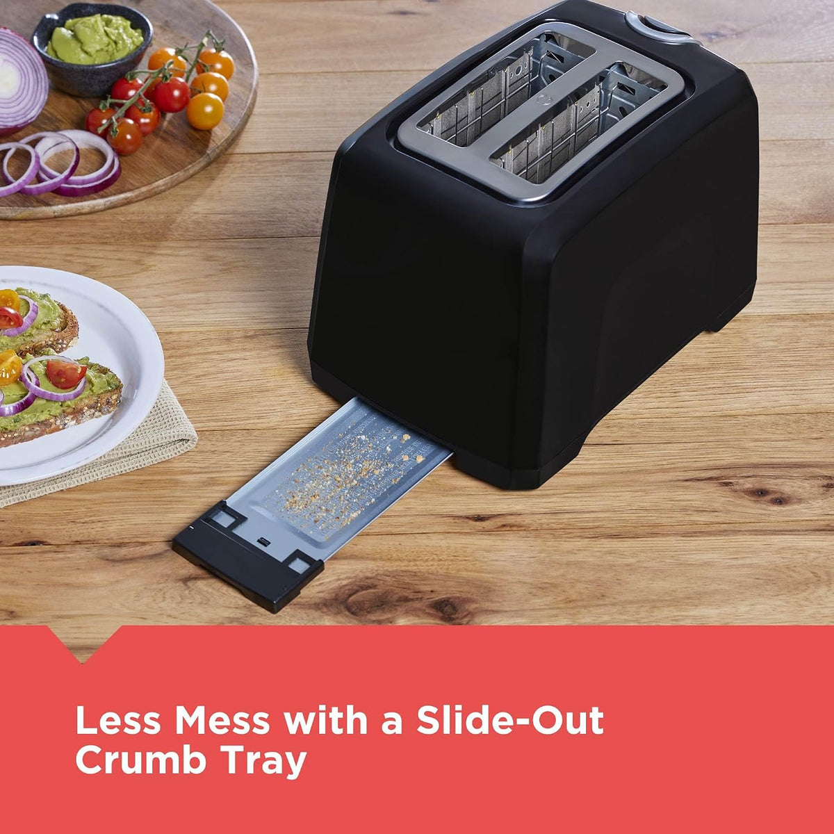 2-Slice Toaster with Extra-Wide Slots – size reference