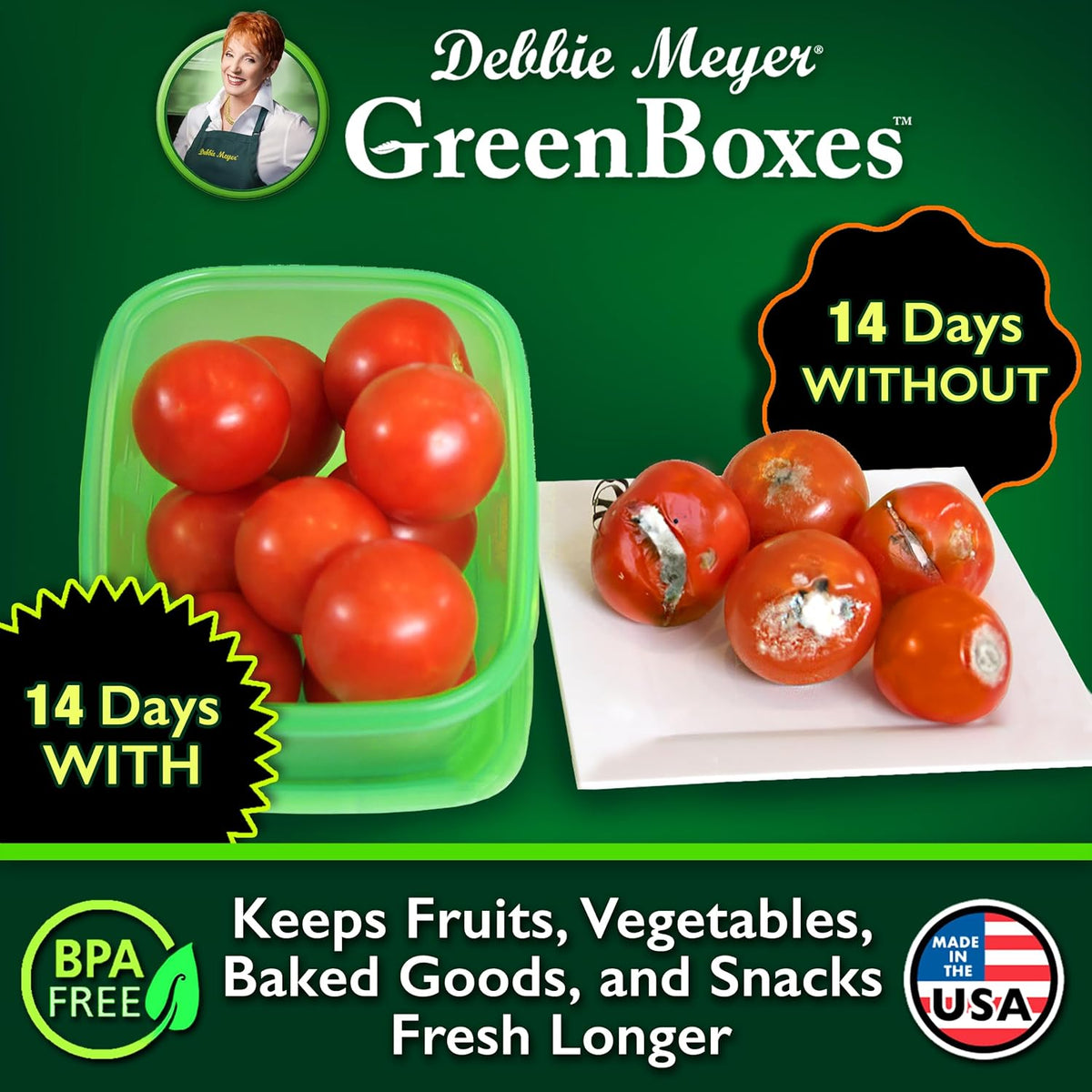 UltraLite GreenBox, Reusable Food Storage Containers with Lids – alternate view