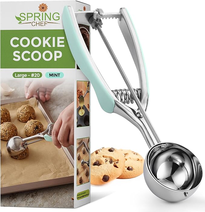 Ice Cream Scoops, #20 Stainless Steel Cookie Scoop in Mint