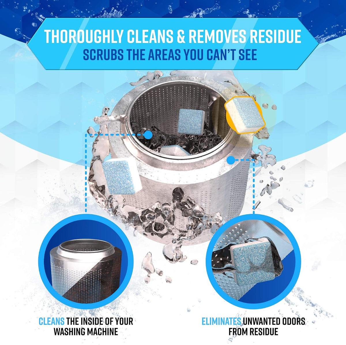 Washing Machine And Dishwasher Cleaning Tablets Bundle - Includes 12 Month – features