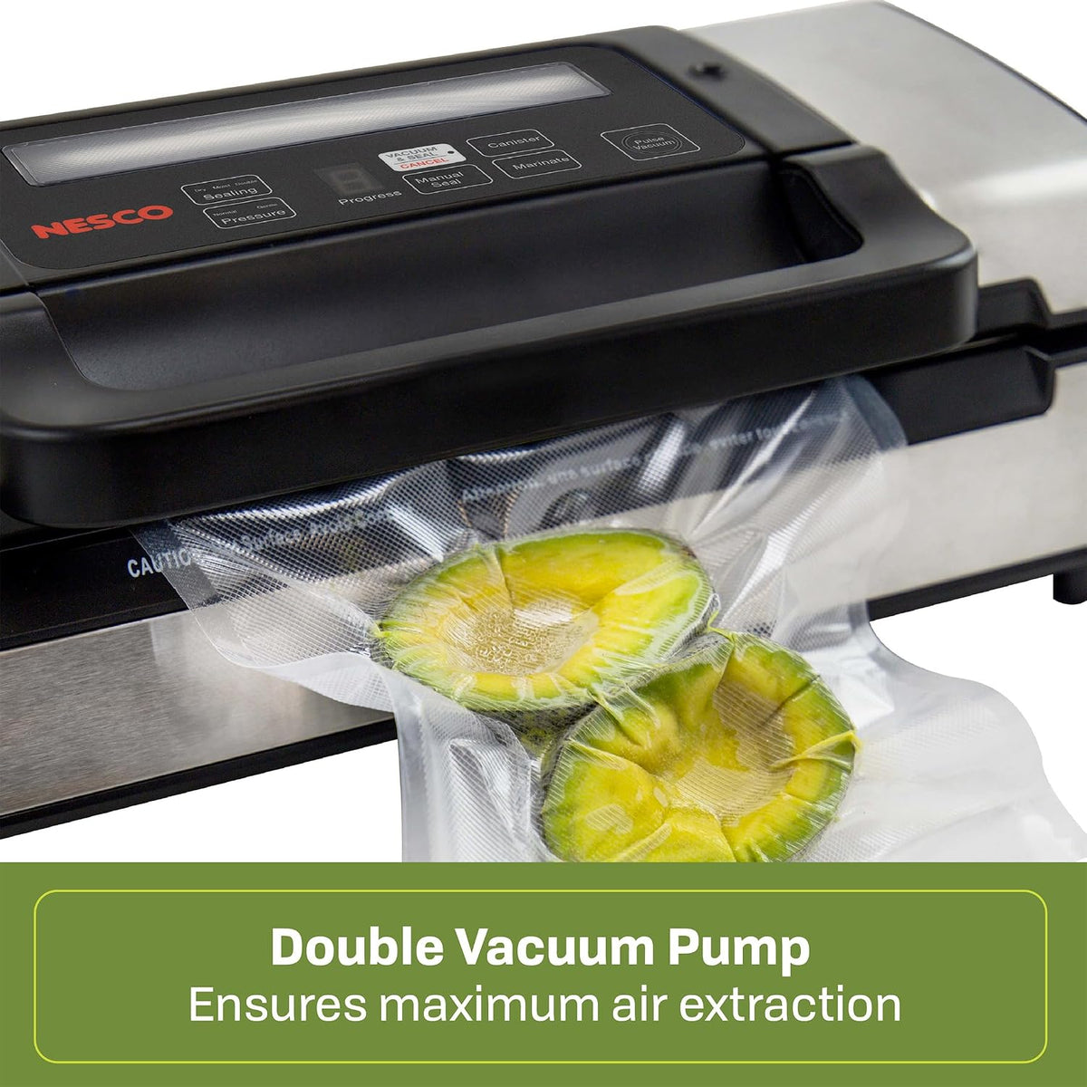 Deluxe Food VS-12 Vacuum Sealer, 130 Watts, Kit Bags & Viewing Lid, Compact – detail