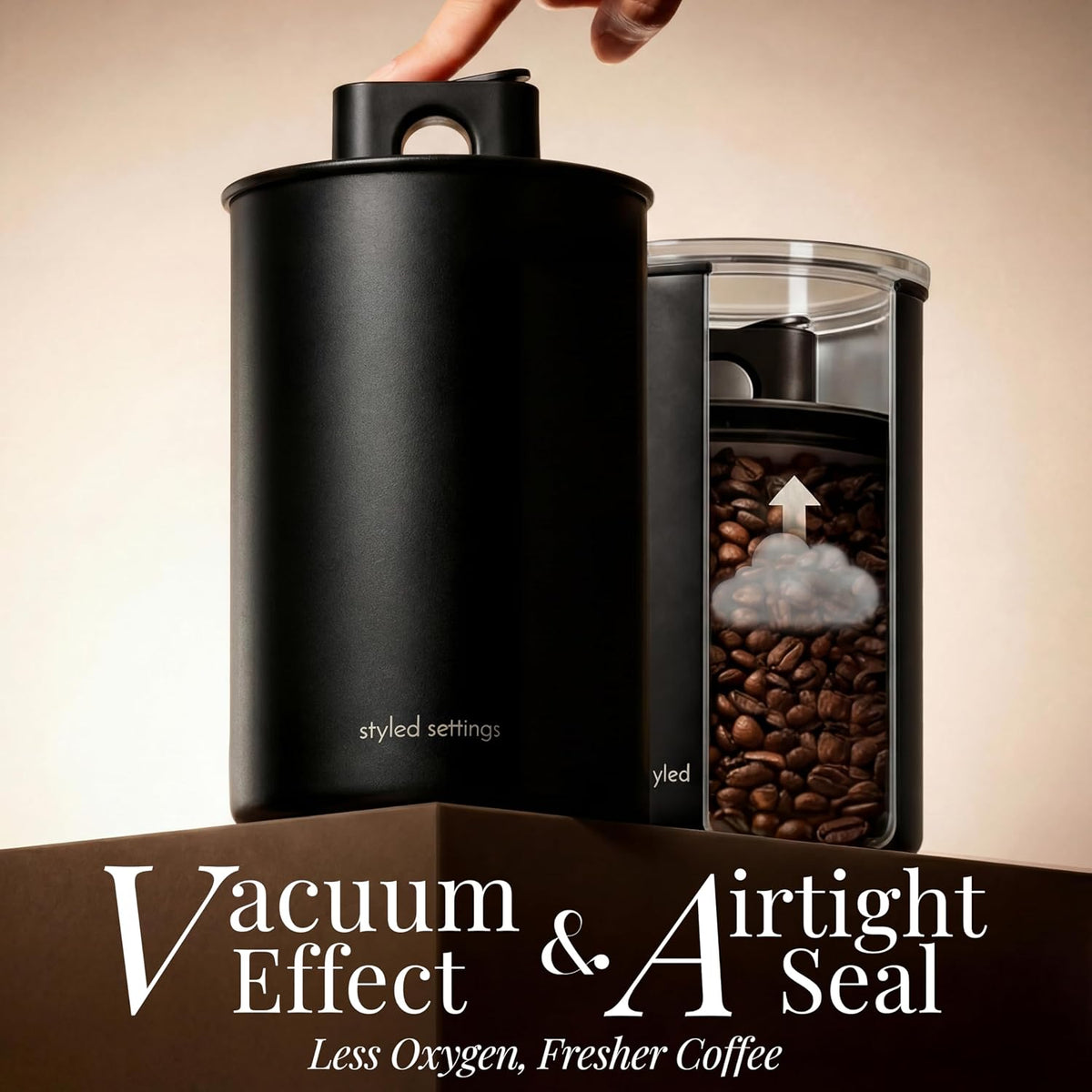 Coffee Storage Container, Airtight Coffee Bean Storage – detail