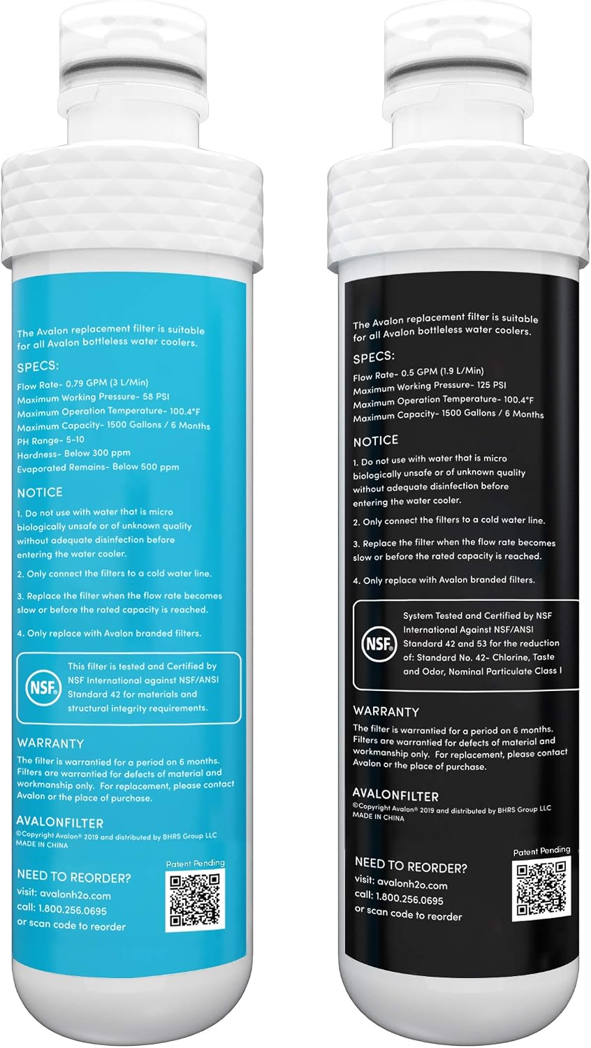 Genuine Replacement Filters for Bottleless Water Coolers, NSF Certified – alternate view