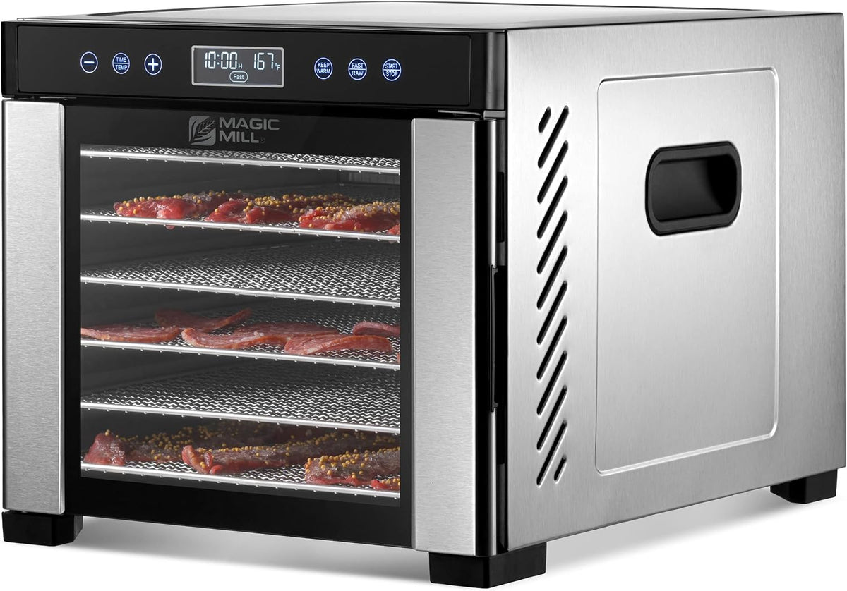 Pro Food Dehydrator Machine | 7 XL Stainless Steel Trays | Dryer for Jerky, Dog