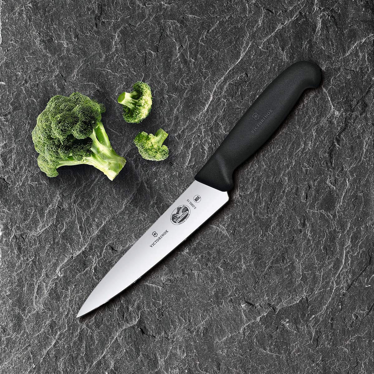 Fibrox 6 Inch Straight Edge Chef's Knife, Black – features