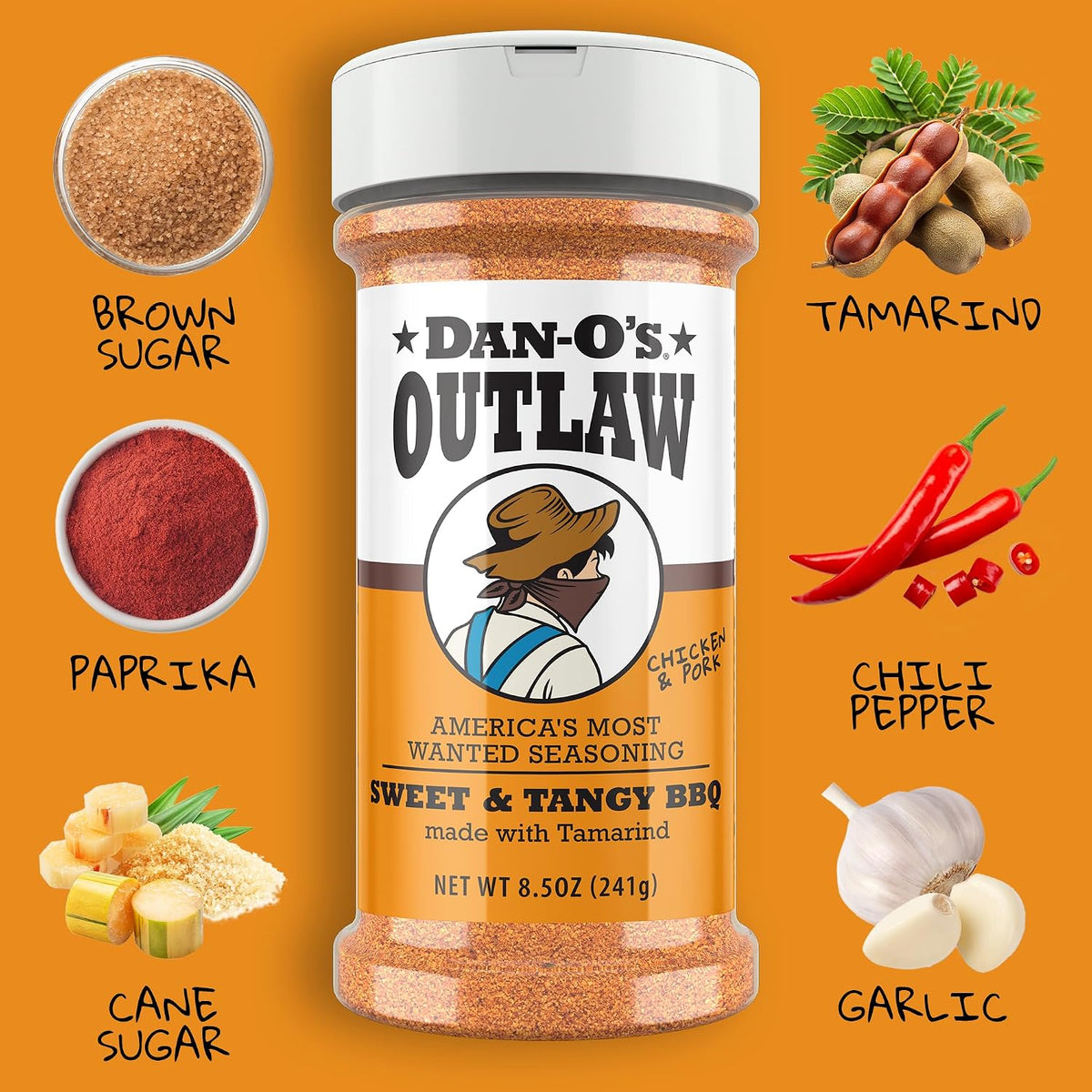 Outlaw Seasoning 6 Bottle Set- Butter Dust, Butter Steak, Spicy BBQ, Sweet – close-up