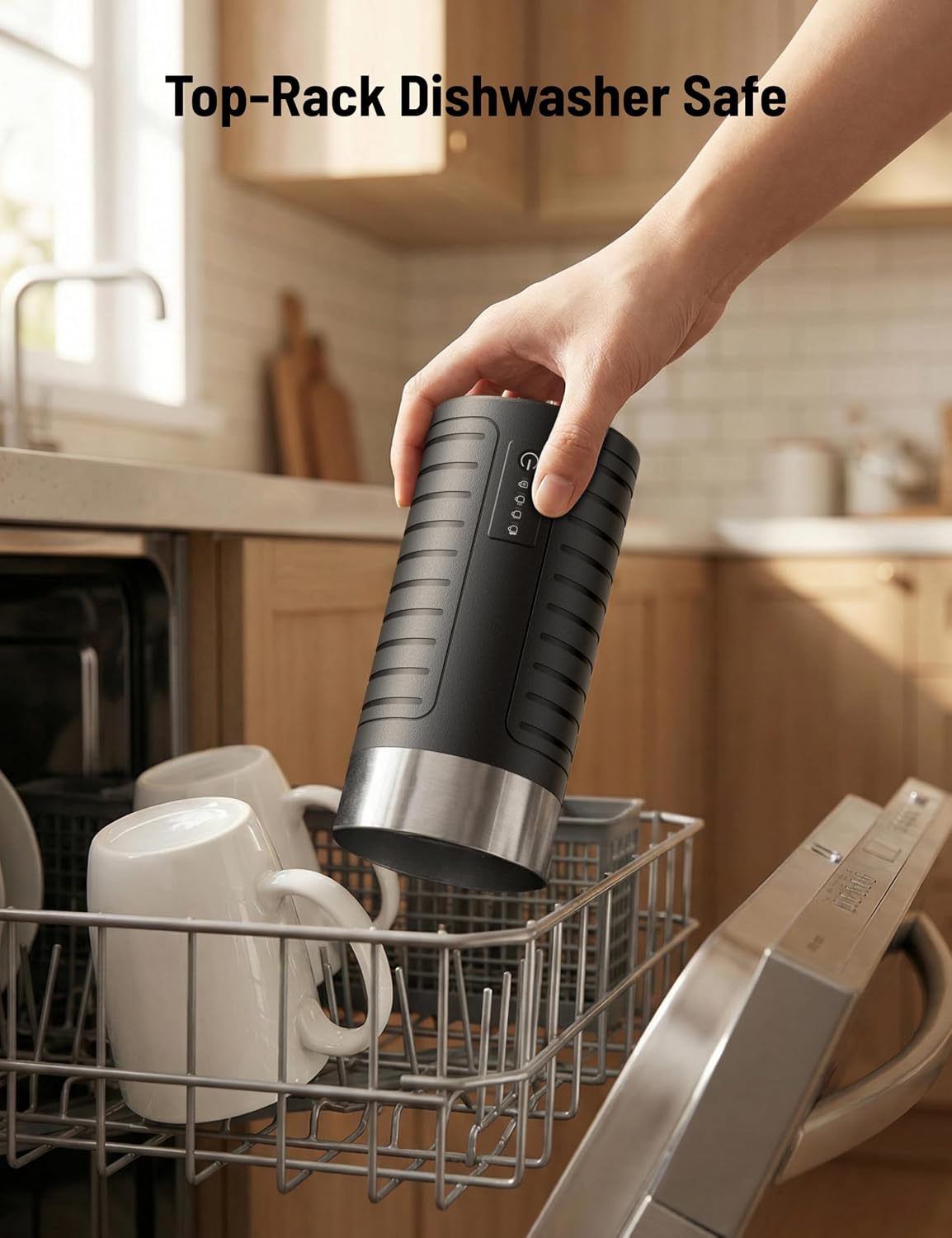 Waterproof Milk Frother and Steamer, 4-in-1 Hot/Cold Foam Maker – detail
