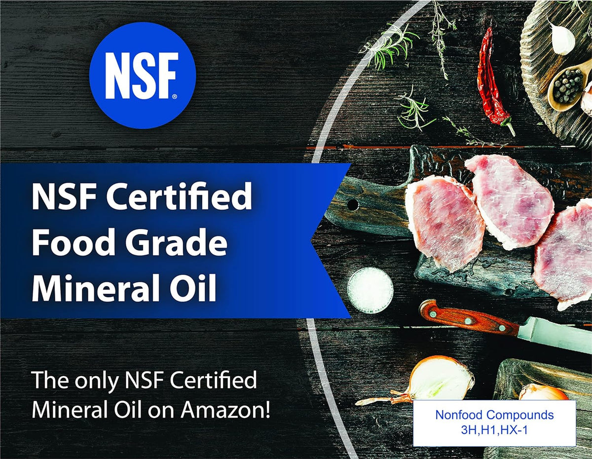 Premium 100% Pure Food Grade Mineral Oil USP, 4 Pack of Gallons, Food Safe – detail