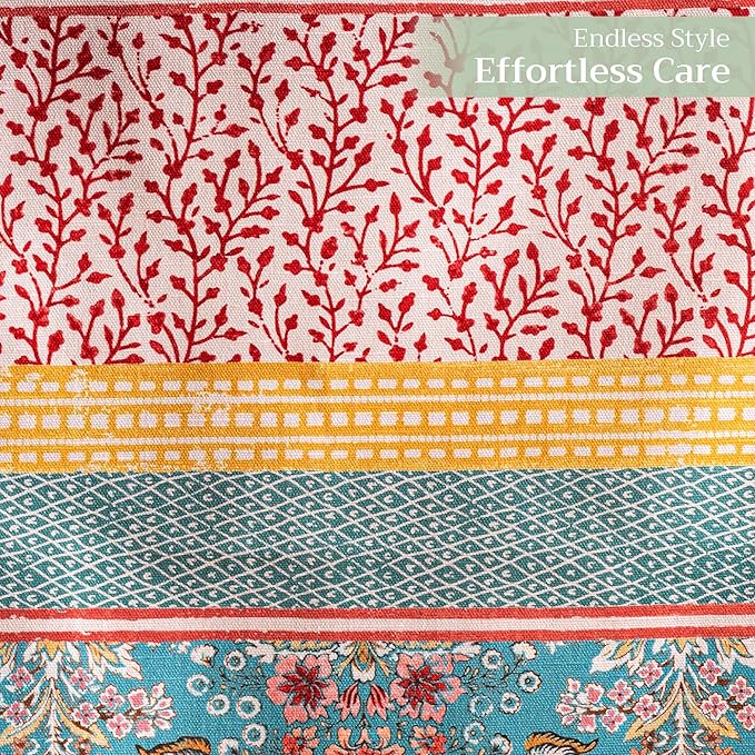 Table Runner, 100% Cotton, Marquise Watercolor, 14.5 x 108 Inch