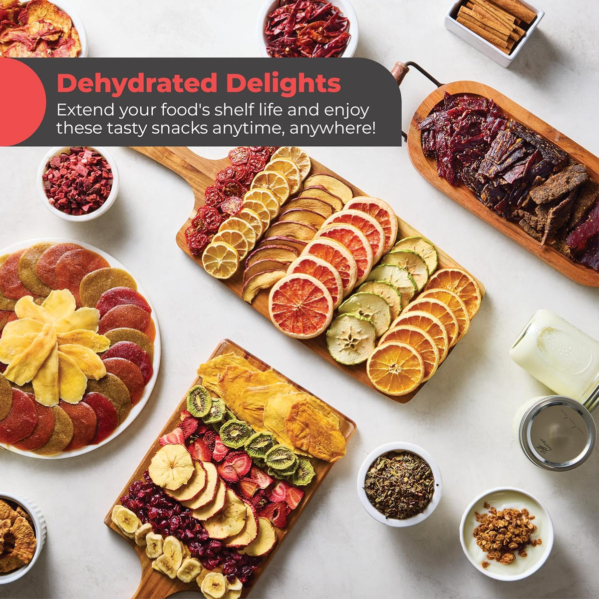 Pro Food Dehydrator Machine | Powerful 600W Rear Fan Even-Drying System | 7 – another angle