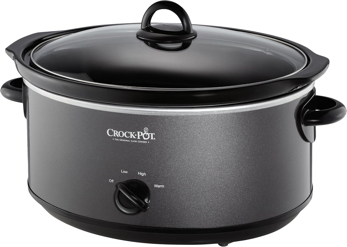 7-Quart Manual Slow Cooker, Family Size Serves 8+ People & Fits 6-lb Roast