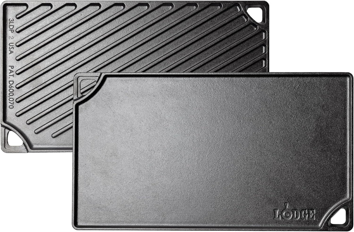 Reversible Cast Iron Grill/Griddle Pan, 16.75 x 9.5 Inches