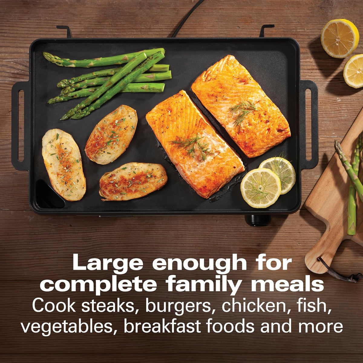 Cast Iron Electric Griddle & Indoor Grill – detail