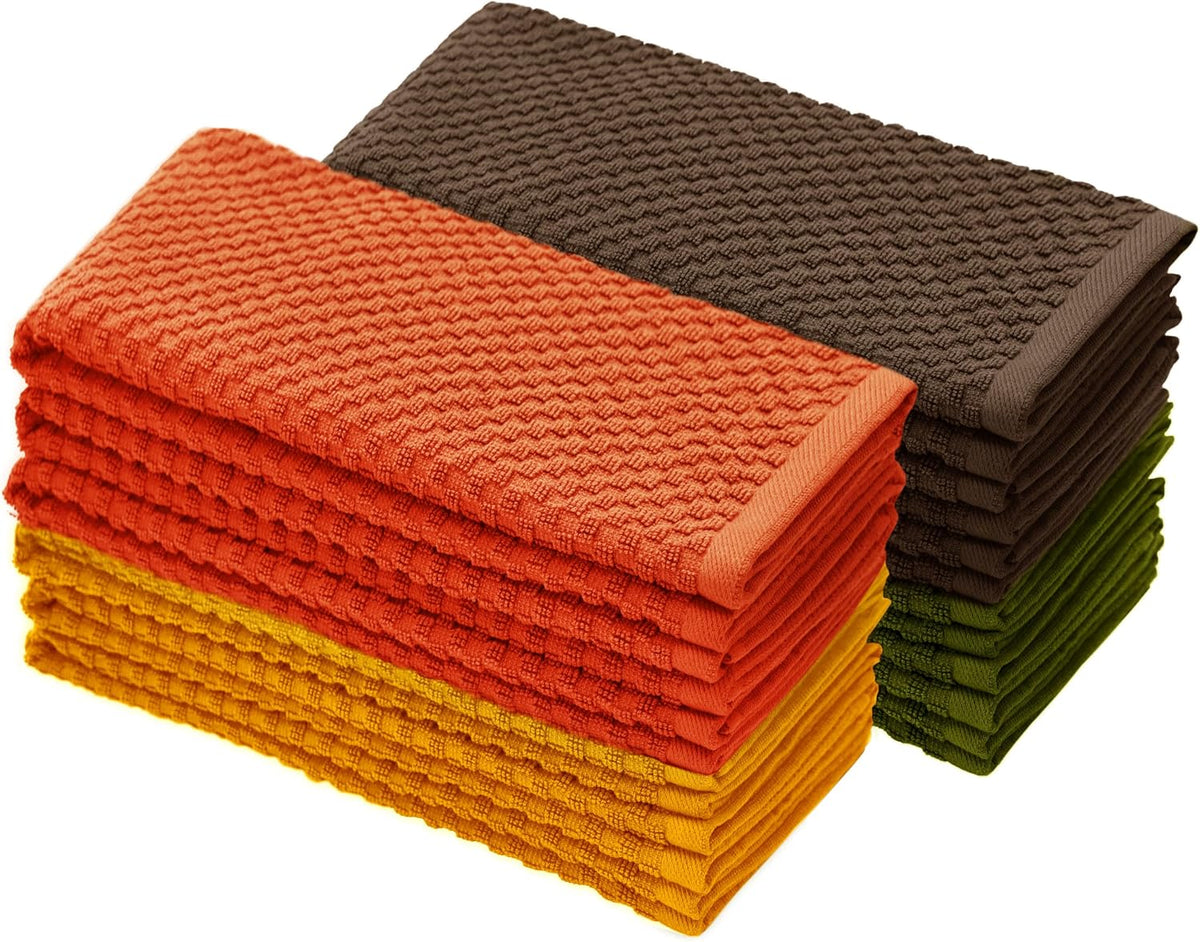 Amazing Kitchen Towel - 12 Pack 100% Cotton Waffle Terry Towel