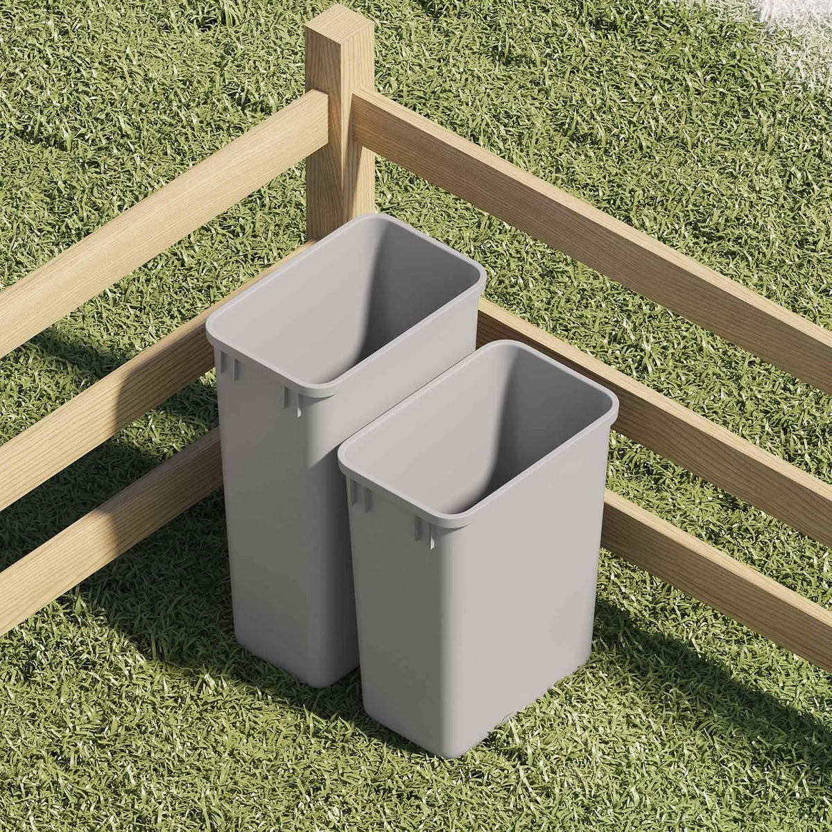 Dowell 50QT Wastebasket Trash Container, 13Gal, Plastic, Stackable, – size reference