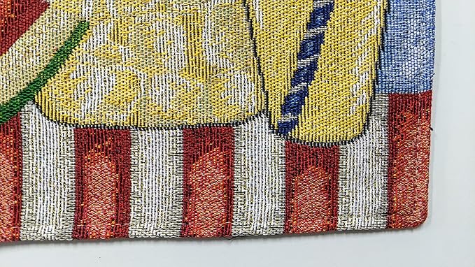 Table Runner 13 x 54 Inch Woven Tapestry with Fruit and Floral Design