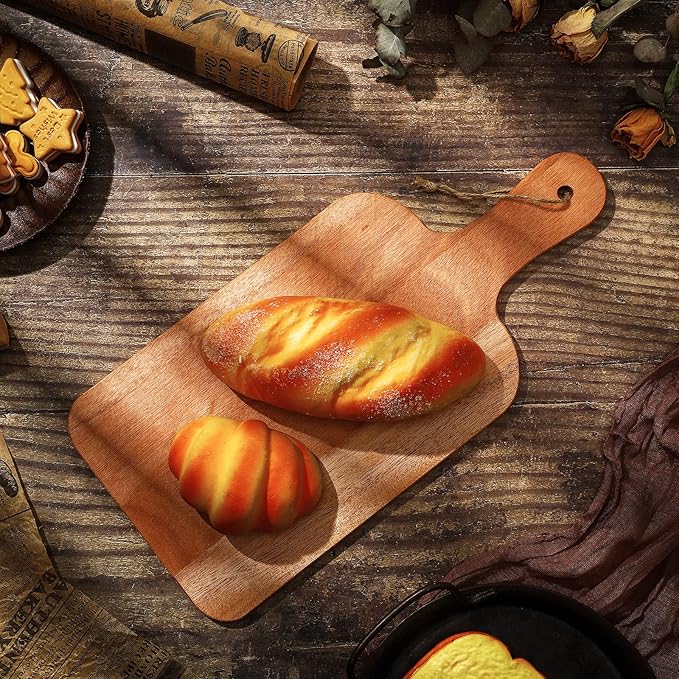 Walnut Wood Cutting Boards with Handles, 12-Piece Set, 15 x 7 Inch