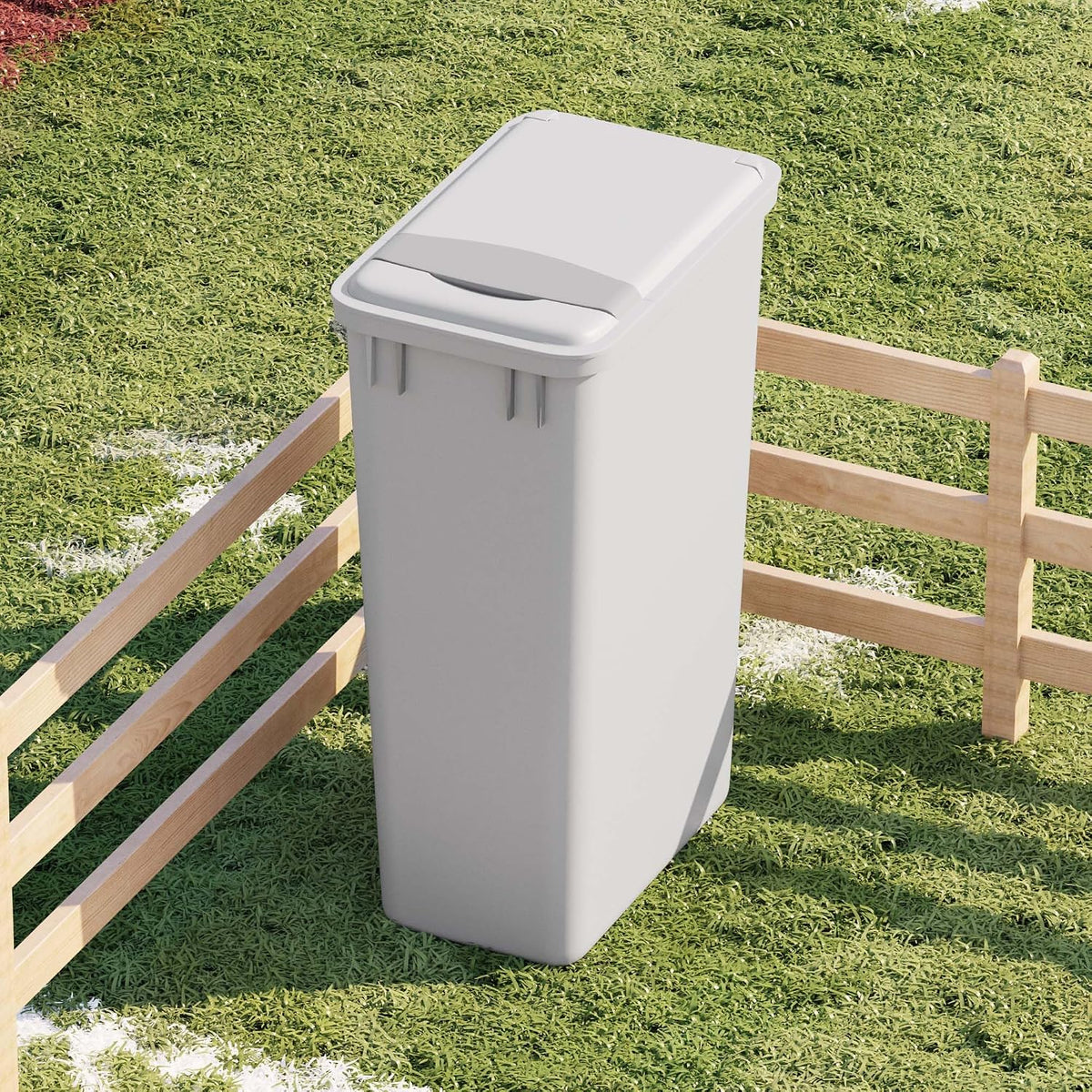 Dowell 50QT Wastebasket Trash Container, 13Gal, Plastic, Stackable, – alternate view