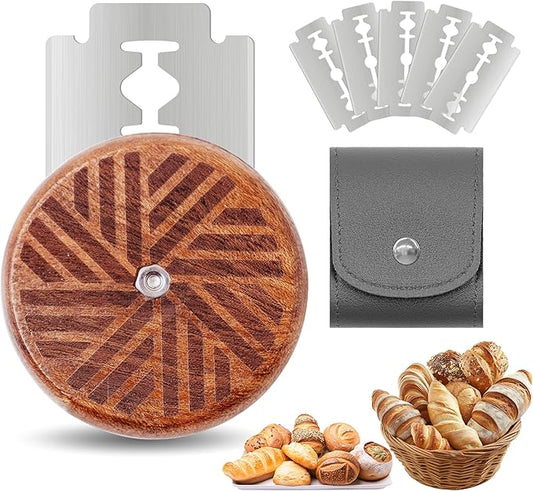 UFO Bread Lame Cutter for Homemade Sourdough,Bread Scorer Tool for Sourdough with 5 Blades and Storage Cover,Slashing Tool Bread Cutting Knife for Artisan Bread and Baguette Makers,Lines