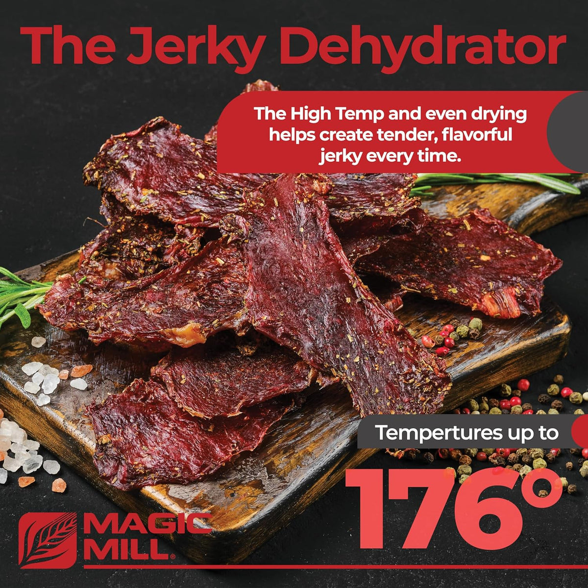 Pro Food Dehydrator Machine | 7 XL Stainless Steel Trays | Dryer for Jerky, Dog – alternate view
