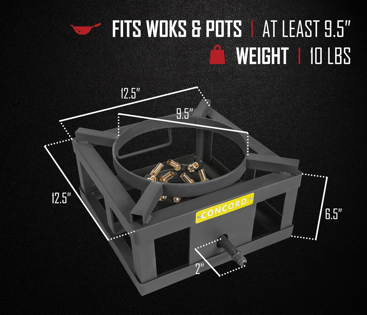THE WOK BLOCK 12" Single Propane Outdoor Burner with Built in Wok Ring. 45,000 – detail