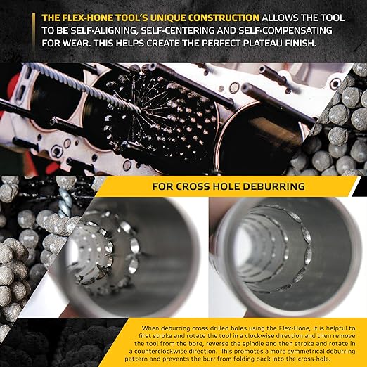 Brush Research BC21424 FLEX-HONE®, 2-1/4" (57.2mm) Diameter, 240 Grit, Silicon Carbide, For Mild Steel, Stainless Steel, Cast Iron and Softer Ferrous Materials