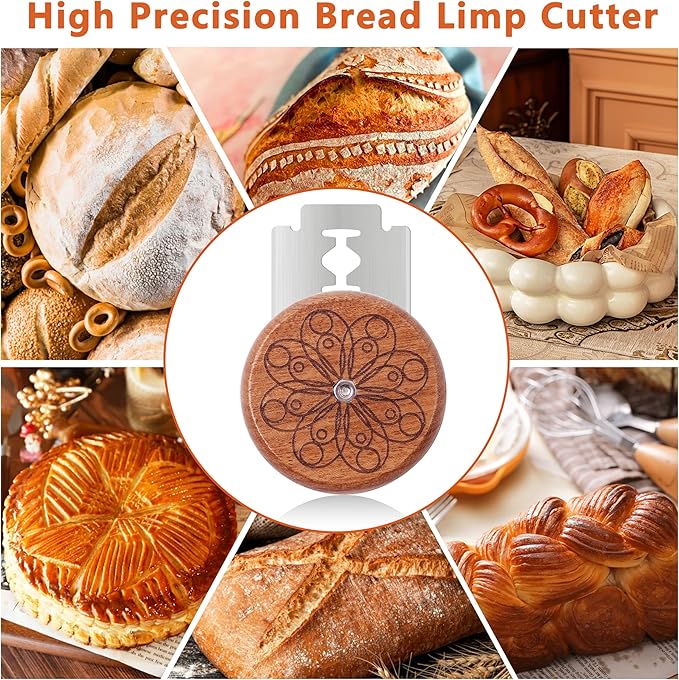 UFO Bread Lame Cutter for Homemade Sourdough,Bread Scorer Tool for Sourdough with 5 Blades and Storage Cover,Slashing Tool Bread Cutting Knife for Artisan Bread and Baguette Makers,Circle
