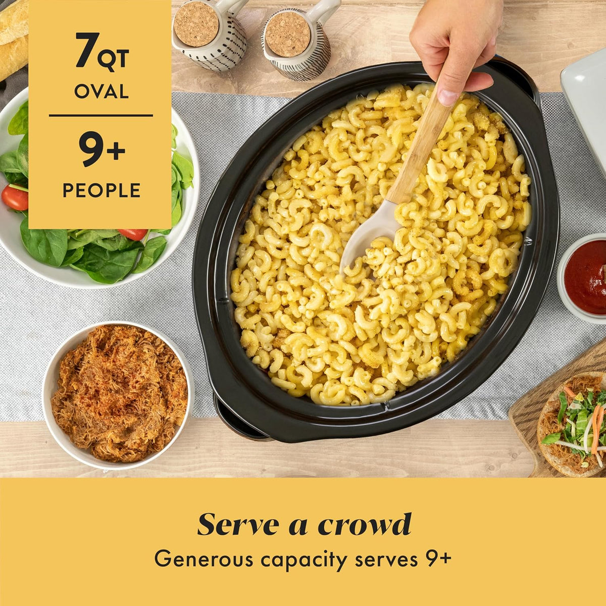 7-Quart Manual Slow Cooker, Family Size Serves 8+ People & Fits 6-lb Roast – detail
