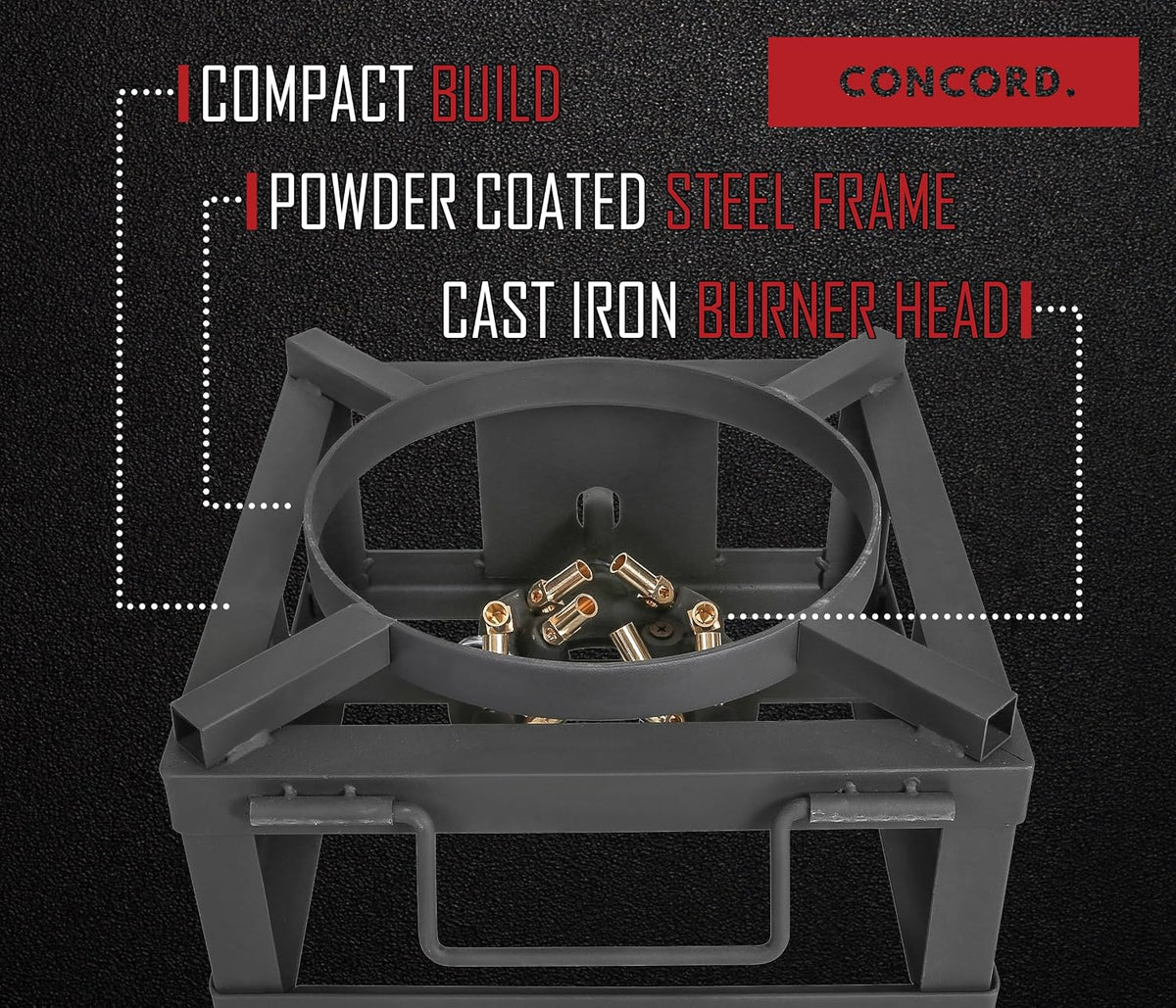 THE WOK BLOCK 12" Single Propane Outdoor Burner with Built in Wok Ring. 45,000 – size reference