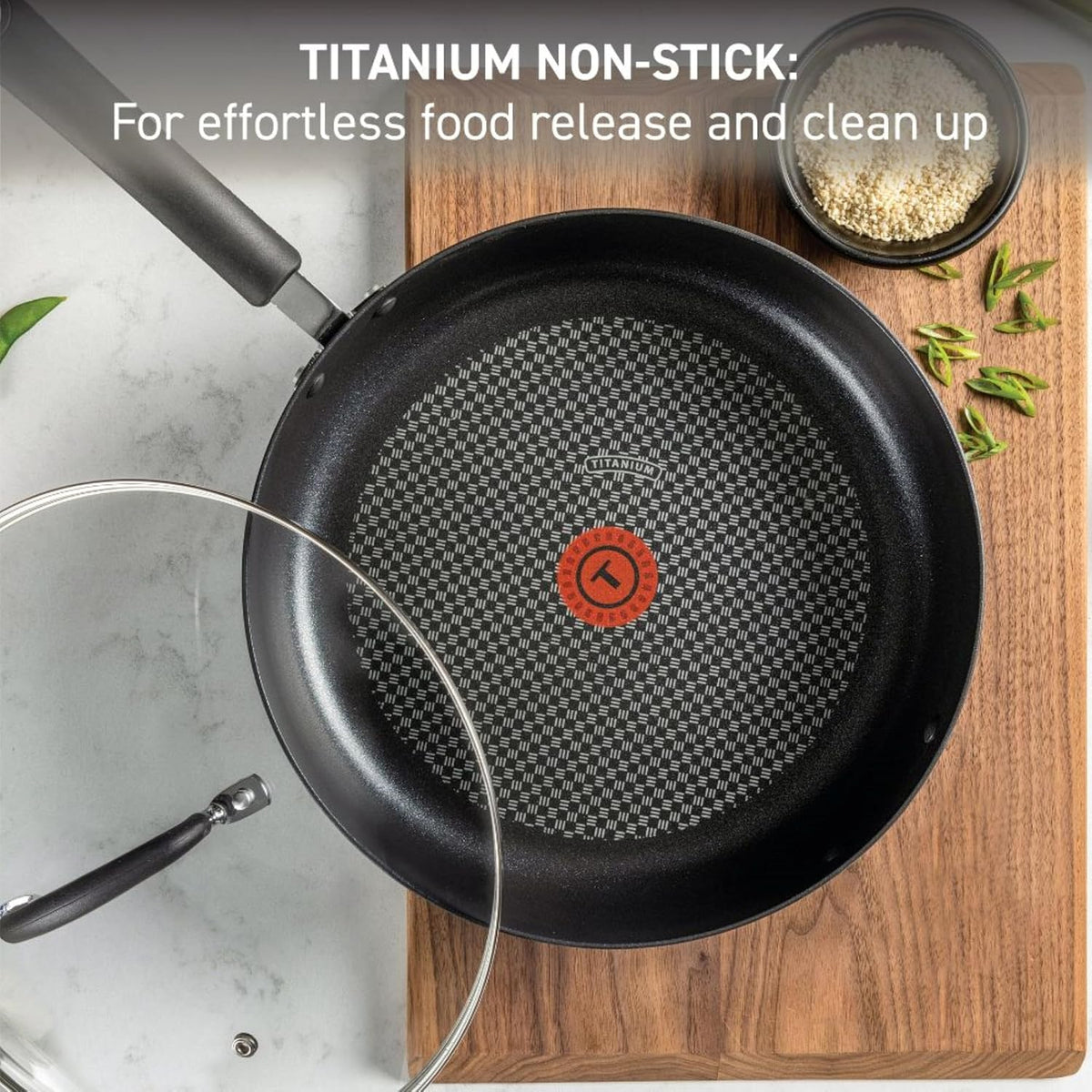 Ultimate Hard Anodized Nonstick Fry Pan With Lid 12 Inch, Oven Broiler Safe – detail