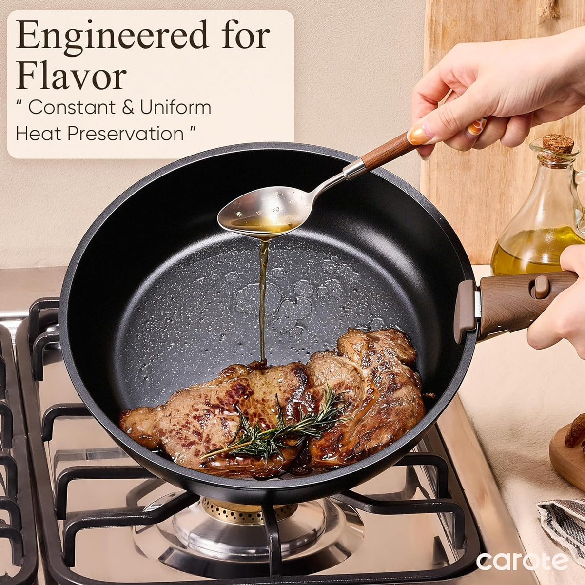 21pcs Pots and Pans Set Non Stick, Detachable Handle Cookware, Black – size reference